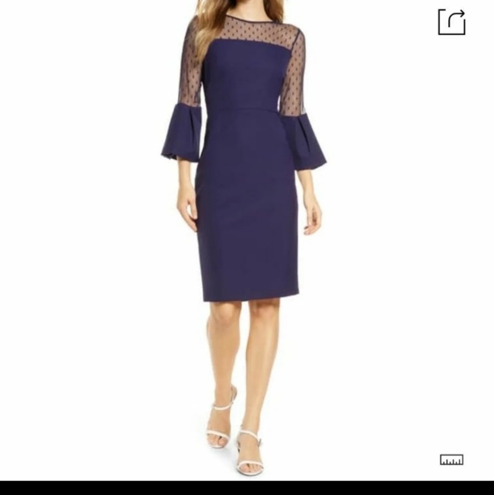 Eliza j Bell sleeve sheath dress